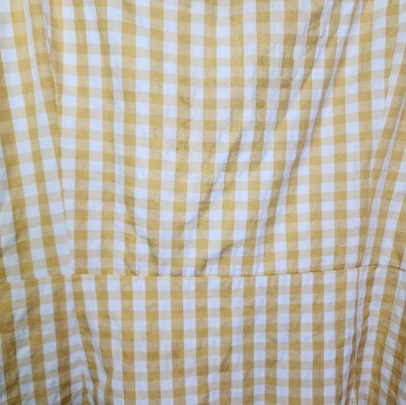 Sky And Sparrow Yellow Gingham Tie Back Mini Dress Size XXL - Picture 8 of 13